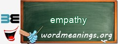 WordMeaning blackboard for empathy